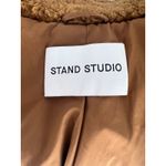 Stand Studio Audrey Brown Shearling Jacket with Black Accents Photo 12