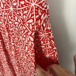 BODEN AMELIE JERSEY DRESS IN FLAME SCARLET / FLORAL MOSAIC SIZE 12 Long Red Photo 4