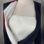 Danny & Nicole Vintage 80's Double Breasted Midi Dress Navy/Multi-8 Photo 2