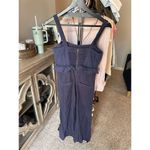 SEA New York Leia Navy Jumpsuit Ruffled Jumper Size 4 Blue Photo 7