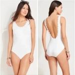 Vineyard Vines New!  Textured Scallop One‎ Piece Swim White Cap, size M Photo 11