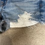 American Eagle high rise blue jean shorts in size 2 Photo 3