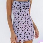 Lillie & Mia Women’s Velvet Butterfly Mini Dress Baby Doll Sleeveless Purple 8 Photo 1