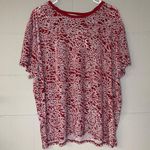We The Free NWT  Teddy Burnout Short Sleeve T-shirt in Berry Combo Size Medium Photo 2
