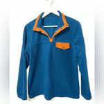 Zyia Wicked Teal Quilted pocket pullover Size Large Photo 2