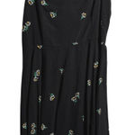 Old Navy  Black‎ Floral Cami Dress Smocked Back M Whimsigoth Daisies Boho Fairy Photo 0