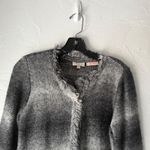 The Limited  Scandal Collection Gray Fringe Knit‎ Cardigan Sweater Wool Blend Photo 1