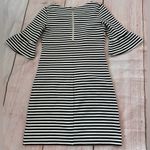 Lilly Pulitzer  Dress Women's Size  XS Alden Striped Bell Sleeve Black White Photo 4