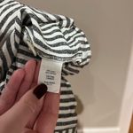 Madewell Stripe-Play Button-Back Tee Grey and White Dress Photo 8