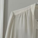 Loft  cream 3/4 sleeve blouse with a few stains in size Small Photo 2
