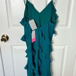 Amanda Uprichard  Belladonna Asymmetric Frill Midi-Dress S NEW Photo 3