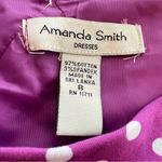 Amanda Smith  Vivid Purple Midi Dress with White Dots Photo 2
