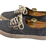 Vans  Unisex Chambray Denim  Blue Lace Up Lowpro Sneakers Size 8.5 Men/10 Women Photo 0