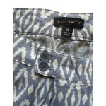 Willi Smith  Women's Linen Blend Pants Diamond Print Blue‎ White Size 10 Photo 1