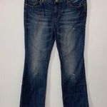 Mossimo Dark Wash Distressed Bootcut Jeans Size 15L Photo 0