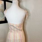 Paige Yellow & Pink Striped Sleeveless Midi Dress Size XS Photo 4