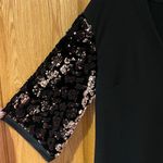 Ro & De Anthropologie  Ariel Sequined Sleeve V-Neck Midi Dress Black Size XS‎ Photo 11