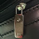 Ralph Lauren Vintage Black Leather tote Handbag Photo 10