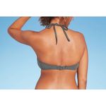 Shade & Shore Black Striped Light Lift Padded Twist Bikini Swim Top 34B Poolcore Photo 2