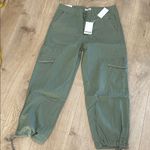 Kensie Mid Rise Stretch Twill Drawstring Jogger Cargo Pants,Green ,12/31 NWT Photo 3