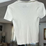 Pink Rose White short sleeve V Neck sweater Photo 4