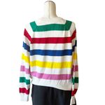 Disney NWT  100 Embroidered Striped Mickey Mouse Cardigan Sweater Size Large Photo 3