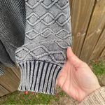 Roxy Snow Day Chunky Knit Gray Sweater Dress Photo 6