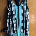 BCBG MaxAzria Black & Teal Amelia Cutout Trapeze Mini Dress. Size Small Photo 0