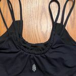 Free People FP Movement Hot Tip Double Strap Workout Crop Top‎ Black Size Large Photo 8