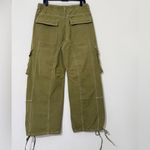 ZARA Women’s Green Cargo Pants Seamed Stylish Casual Size 10 Photo 5