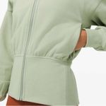 Lululemon Hugged-Waist Cotton Zip Hoodie Size 12 - Green Fern Photo 2