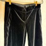 Theory black velvet flared mid rise trouser pants Photo 6