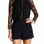 Versatile Lace Long Sleeve Short Romper, size Small, $42, B66 Black Photo 0