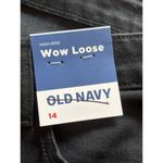 Old Navy  Black High-Rise Wow Loose Straight Leg Denim Jeans Women's Size 14 Photo 8