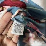 Belle & Sky Blouse Top Women 2XL Blue Floral Boat Neck Cold Shoulder Long Sleeve Size 2X Photo 4