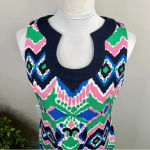 Gabby Skye  Geometric Print Sleeveless Shift Dress Multicolor Size 8 Photo 4