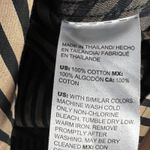 Chico's  No Iron Striped Button Down 100% Cotton Womens 12 Brown Corpcore Classic Photo 6