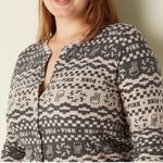 PINK - Victoria's Secret NWT PINK Victoria’s Secret Onesie Pajamas Womens M Cozy Gray Snowflake Lounge Photo 1