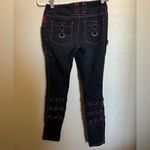 Tripp NYC  Goth Punk Emo Y2K Black Low Rise‎ Skinny Jeans Size 9 D Ring Photo 6