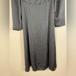Wilfred Aritzia Bridgerton Satin Black long Sleeve Midi Dress size 8 $168 Photo 5
