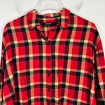 Madewell  Flannel Westlake Shirt in Newfield Plaid Red Size Small S EUC I2375 Photo 2