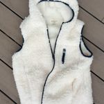 Weatherproof Fluffy Hoodie Jacket Vest Off White  New Womens Medium Photo 1