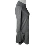 ZARA  Trafaluc Drop Waist Peplum Dress Long Bell Sleeves Gray Size Small Photo 2