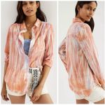 Anthropologie NWT Pilcro The Cate Classic Buttondown Blouse Shirt Sz S Orange Photo 1