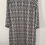 Tacera  Women’s Black‎ and White Long Sleeve Shift Dress Business Casual Large Photo 0