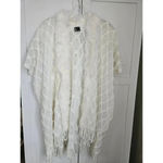 Love Token $174  Ivory‎ Knit Tiffany Duster Cardigan Rabbit fur trimming Photo 1