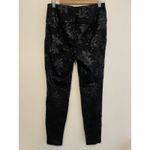 Soft Surroundings  Women Size Small‎ Stretch Black Metallic Floral Cropped Pants Photo 1