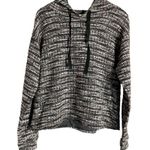 B Collection By Bobeau Jackie Grey Black Jacquard Knit Hooded Pullover Size XL Photo 5