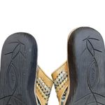 Clarks Artisan Shoes Womens Size 8M Brown Woven Leather Slide Sandals Comfort Photo 8