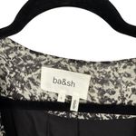 Ba&sh Robe Ezra Noir Black White Mini Dress Ruched Chiffon Womens 3 US Large Photo 5